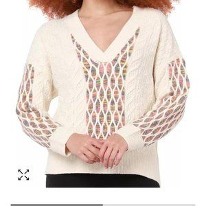 Black Tape Women's Long Sleeve Textured Cable Knit Sweater